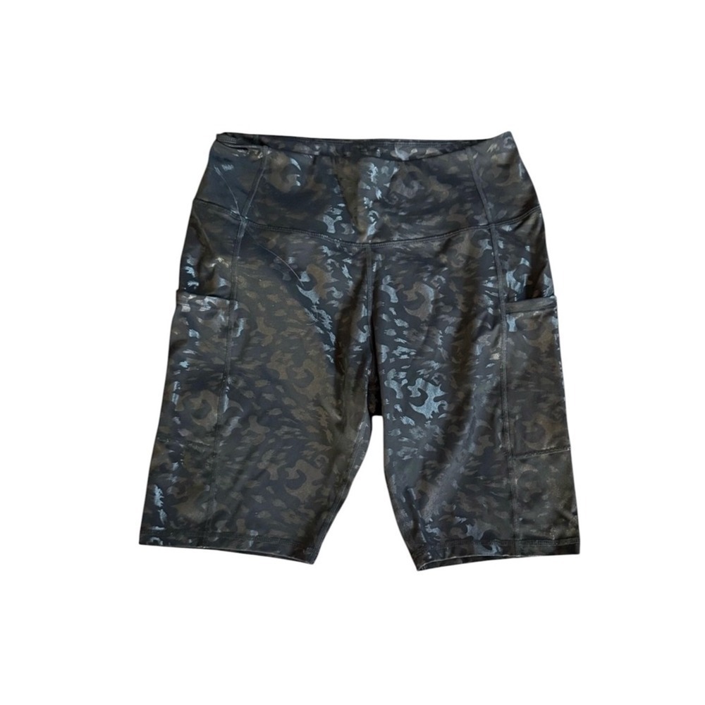 4/$40 Leopard Print Wet Look Leopard Print Athletic‎ Bike Shorts